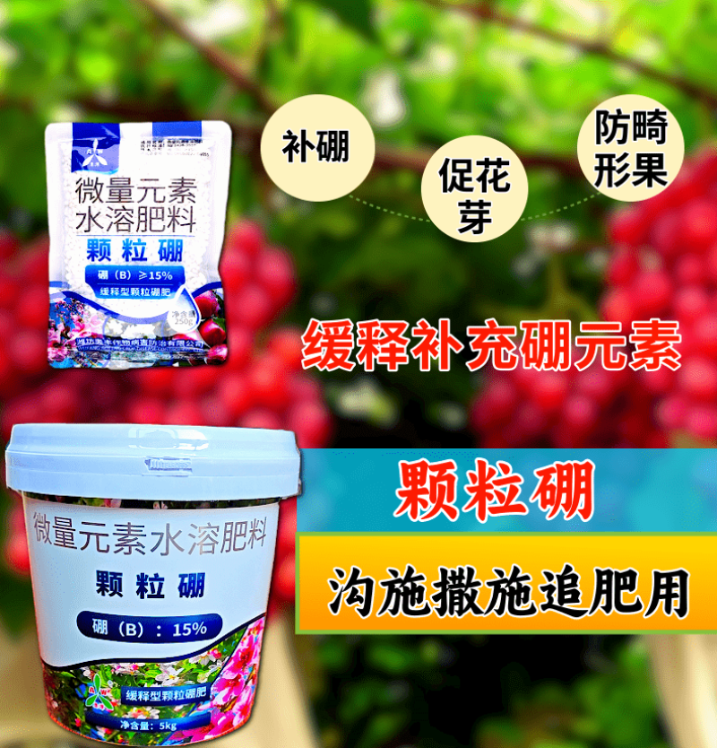 奥丰颗粒硼小投入增产肥提高授粉坐果率底肥追肥撒施提产量