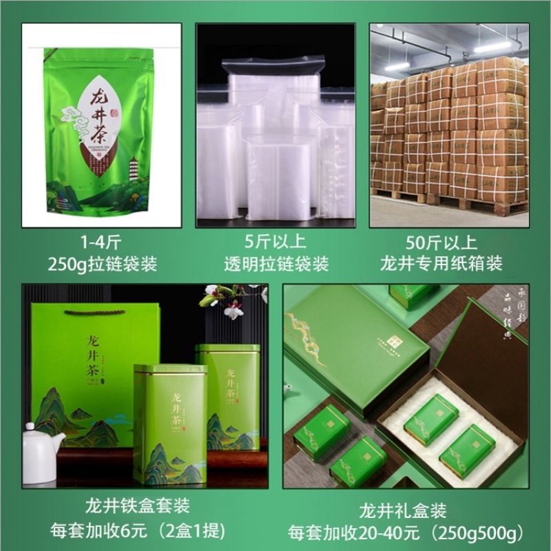 浙江龙井茶2025新茶绿黄版豆香型浓郁龙井绿茶大量批发