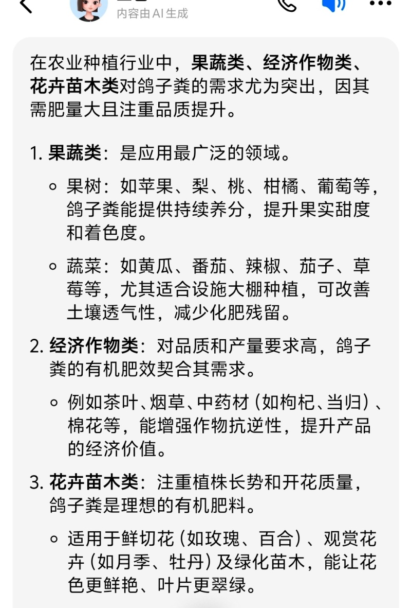 大量供应鸽子粪