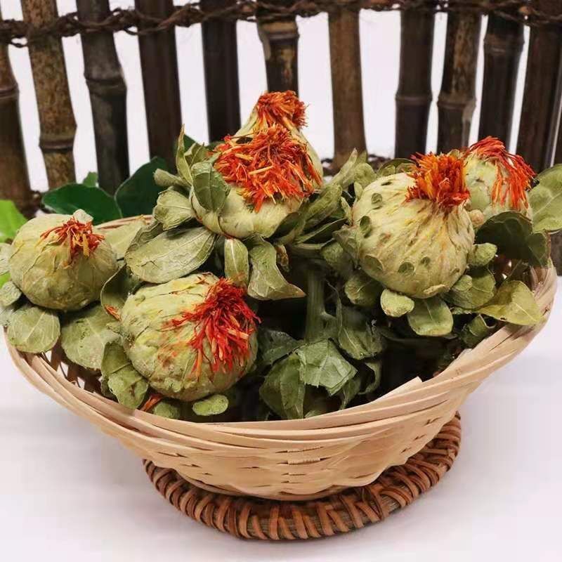 红花优选西藏野生红花头茶泡水食用红花蕾西域藏红花成朵红花