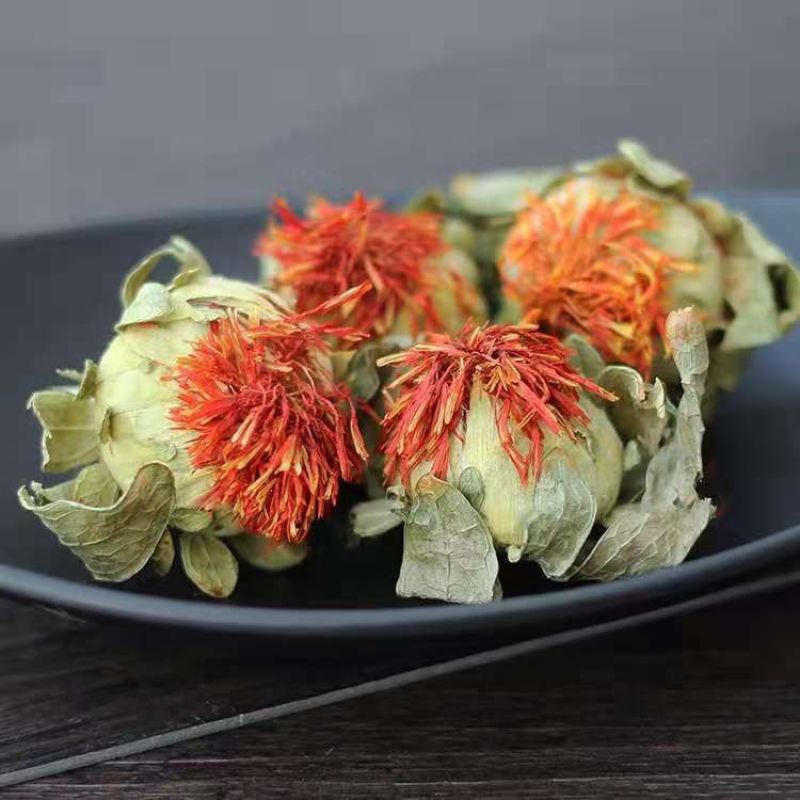 红花优选西藏野生红花头茶泡水食用红花蕾西域藏红花成朵红花