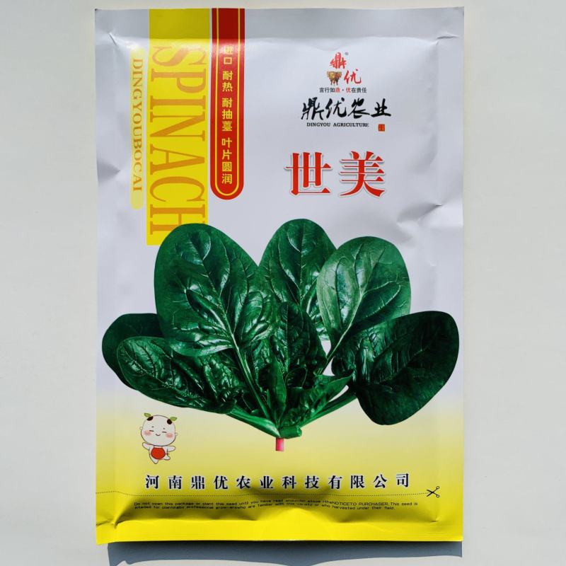 世美菠菜种子耐热寒浓绿圆叶趴地菠菜种籽厚叶菠菜基地蔬菜种