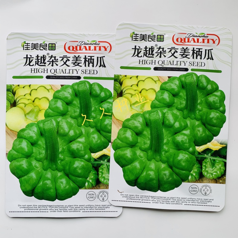 龙樾杂交姜柄瓜种子早熟蔓生姜饼瓜香甜花盘磨盘南瓜籽春秋蔬