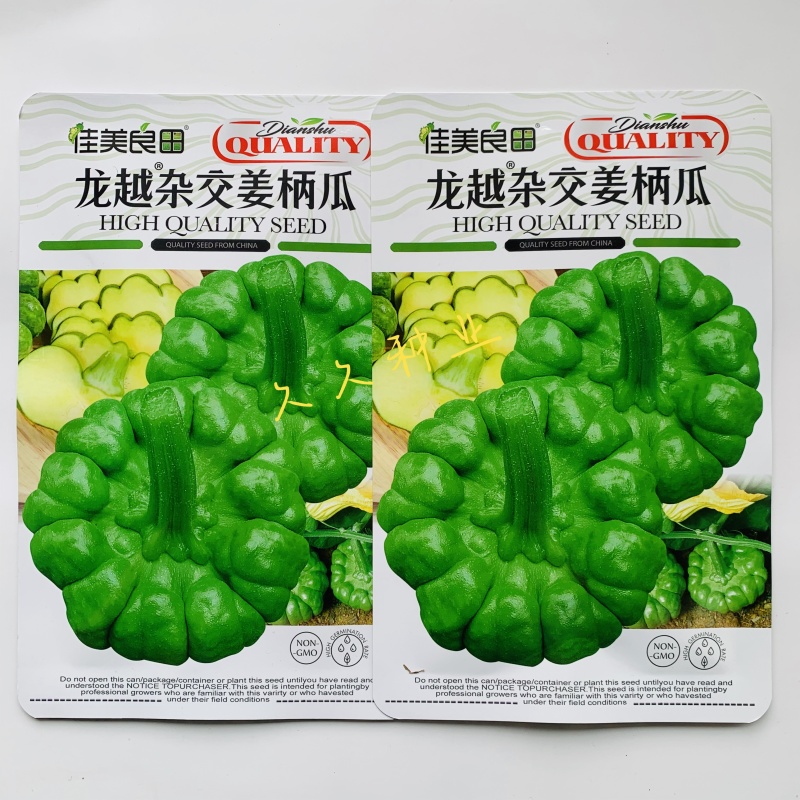 龙樾杂交姜柄瓜种子早熟蔓生姜饼瓜香甜花盘磨盘南瓜籽春秋蔬
