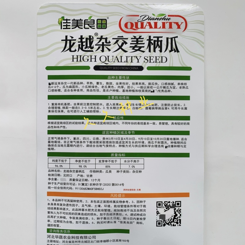 龙樾杂交姜柄瓜种子早熟蔓生姜饼瓜香甜花盘磨盘南瓜籽春秋蔬