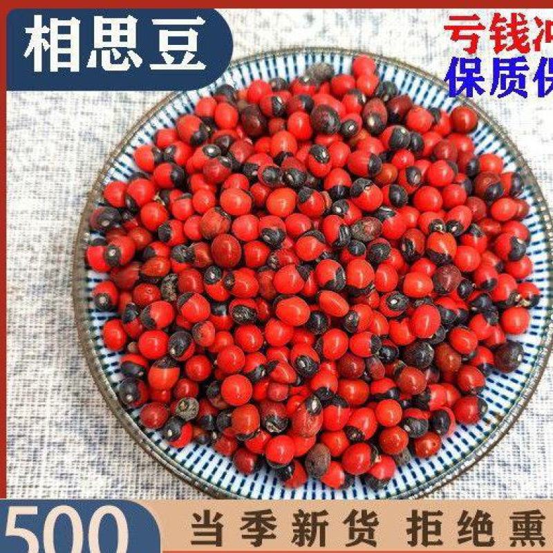 相思豆药材店相思子相思豆别名美人豆孔雀母珠鸳鸯红豆中药材