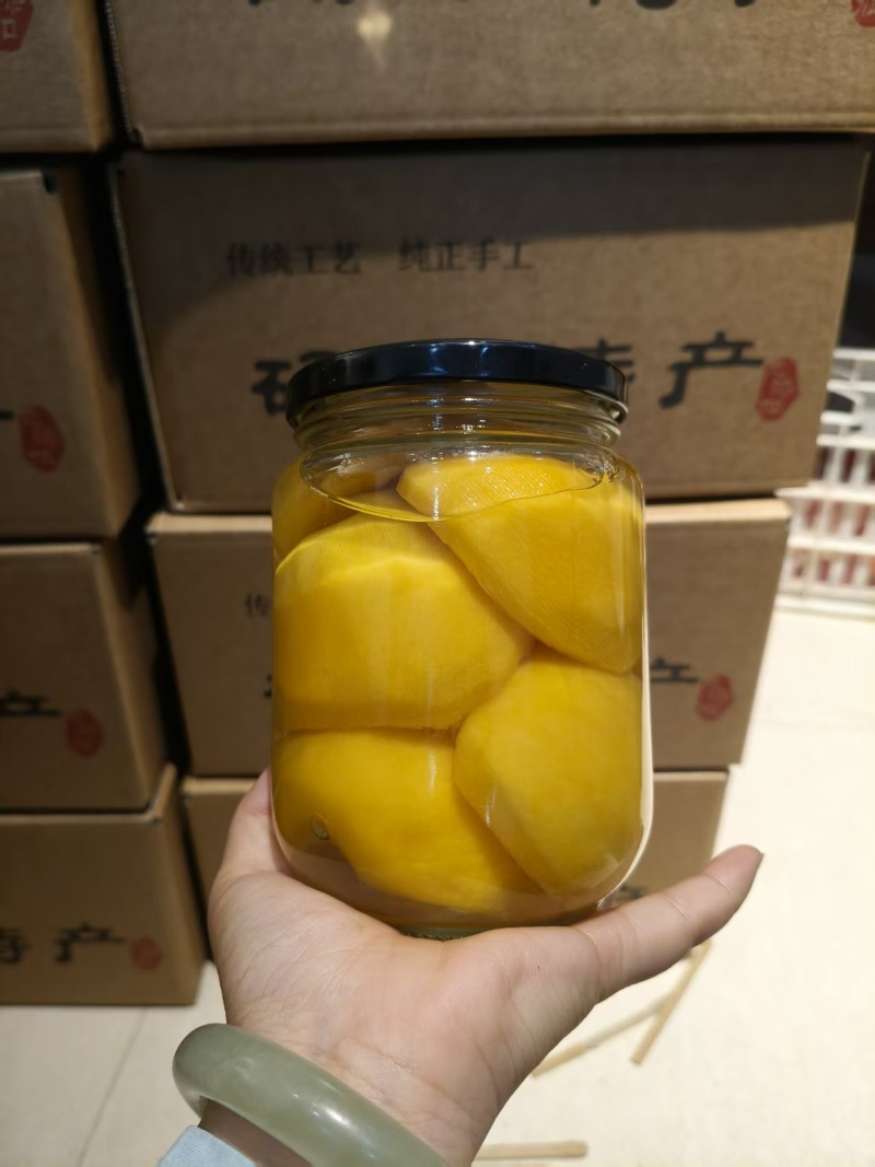 纯手工黄桃罐头