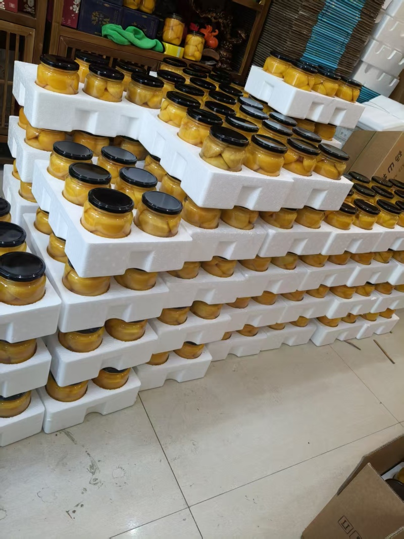 纯手工黄桃罐头