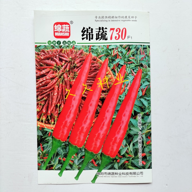 绵蔬730朝天椒种子中熟朝天椒种籽干椒泡椒特辣丰产耐湿热