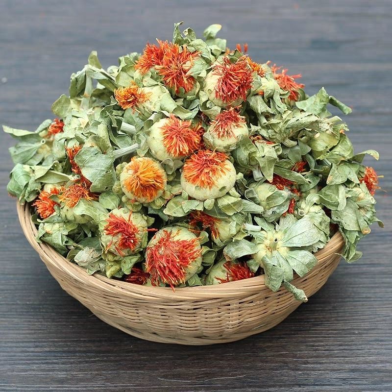 西藏红花头正品红花果橙菠萝泡茶水网红花茶红花头茶整朵无硫