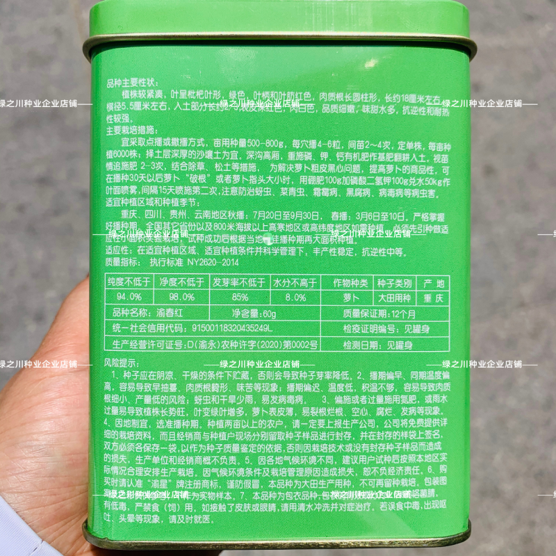 红皮长型萝卜种籽渝春红萝卜种子白肉味甜水多产量高南方春秋