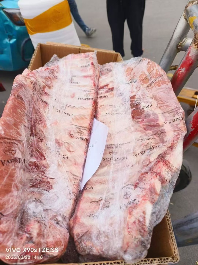精修满肉猪精肋排一件20斤**日期肉多新鲜价格美丽