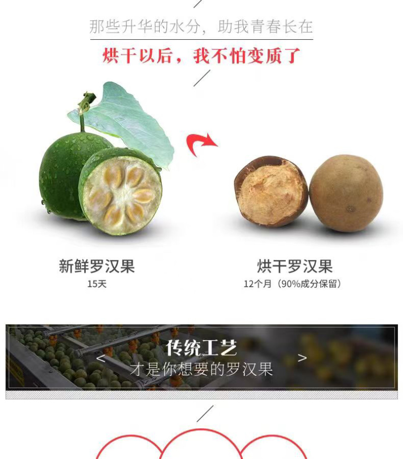 罗汉果.原产地发货广西桂林特产低温电烤罗汉果批发零售