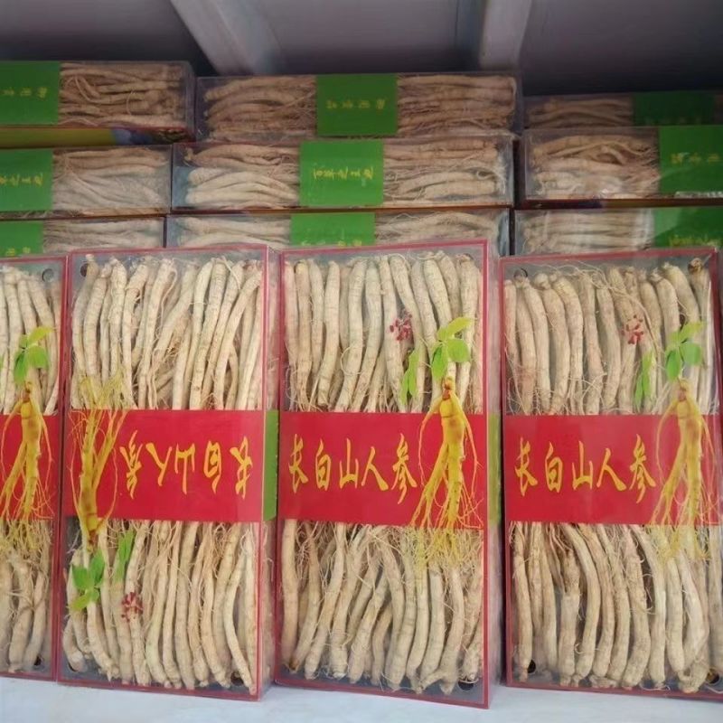 500克长白山干人参人参片生晒参人参须整盒规格白参煲汤泡