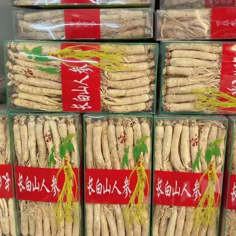 500克长白山干人参人参片生晒参人参须整盒规格白参煲汤泡