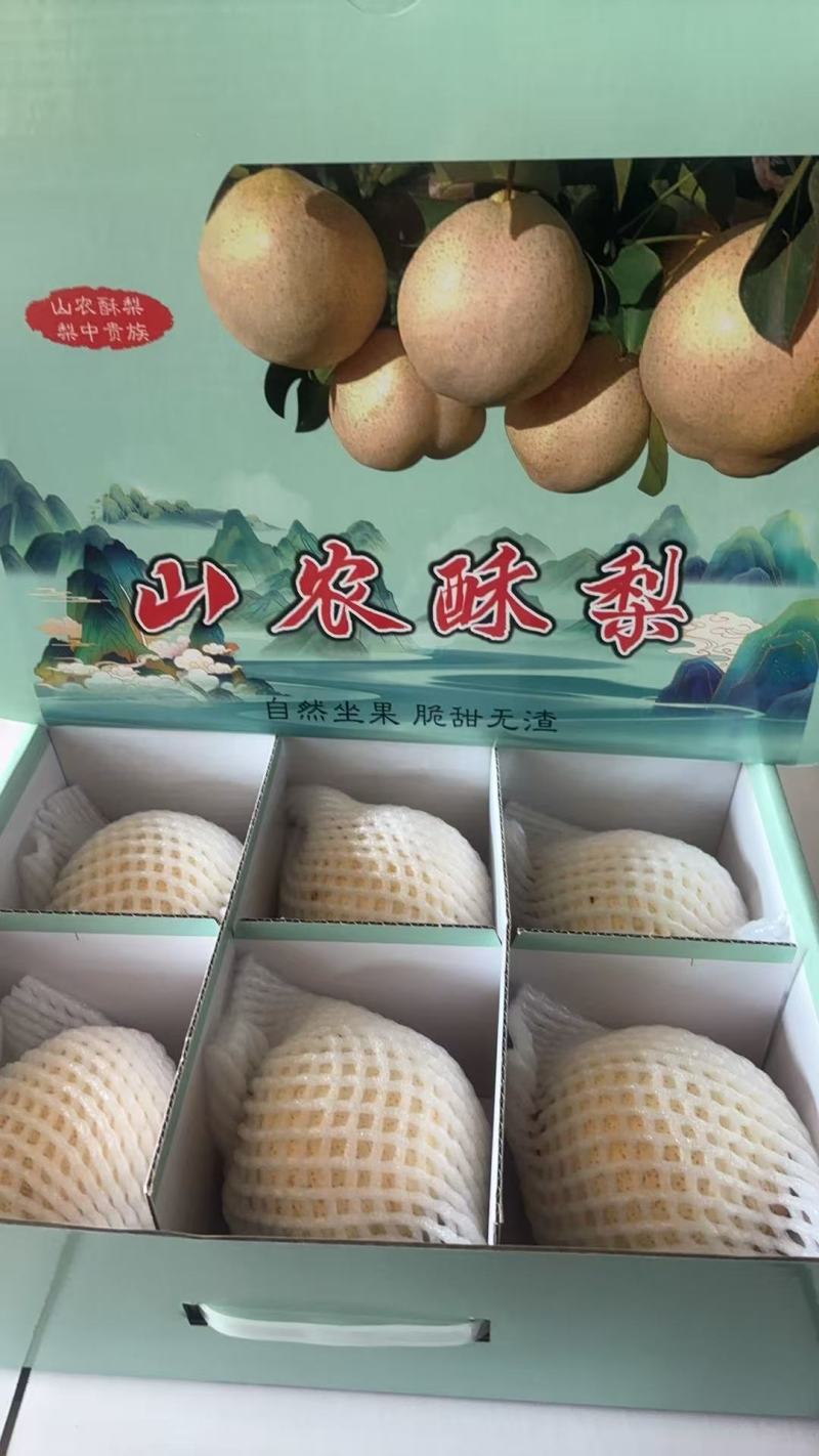 山东冠县山农酥梨，脆甜多汁无渣，支持各大商超批发平台！