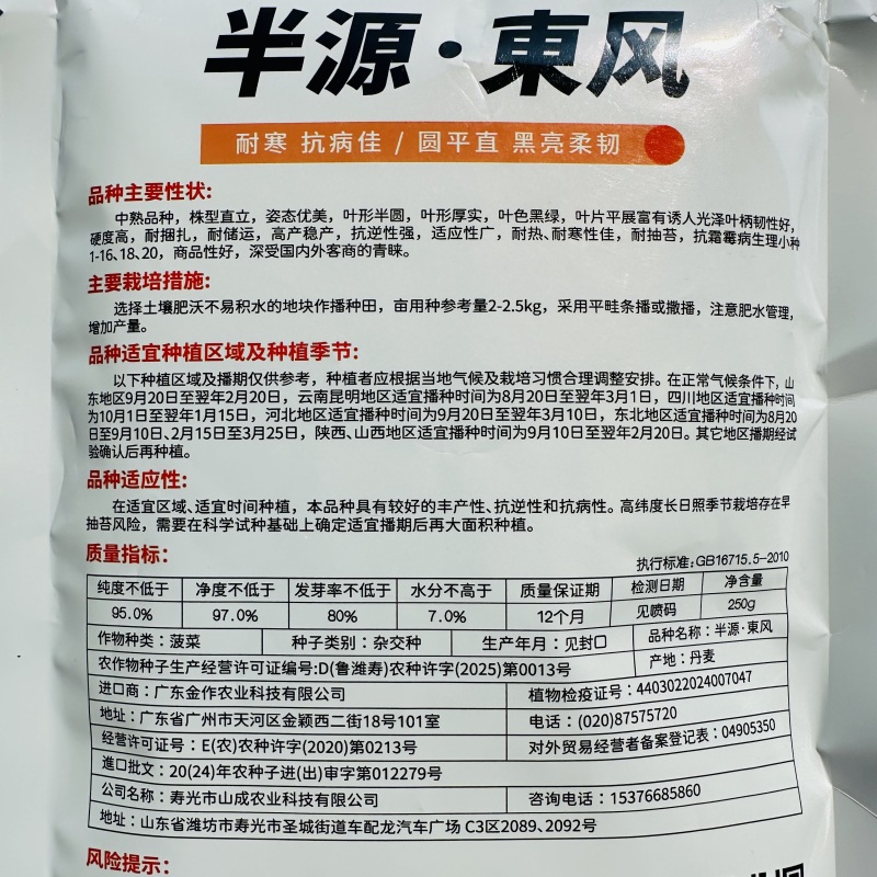 半源东风菠菜种子丹麦耐抽苔黑绿叶菠菜种子半圆叶菠菜籽耐寒