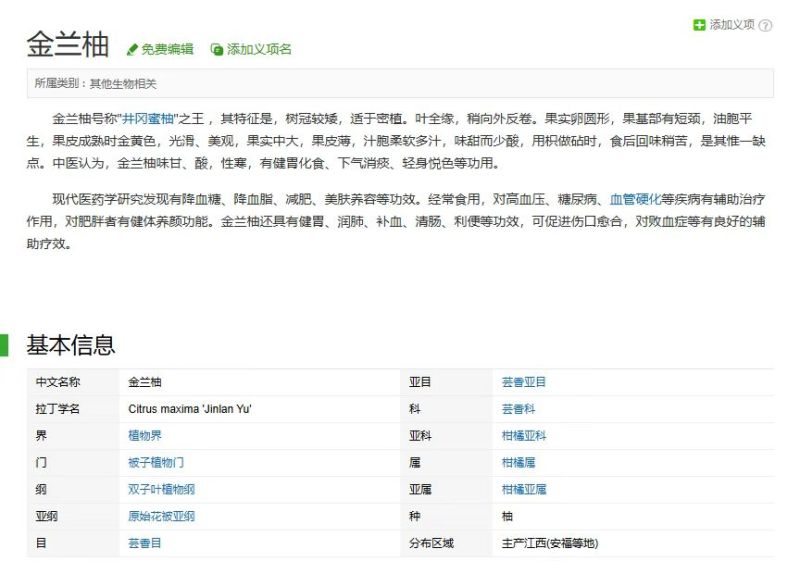 安福金兰柚