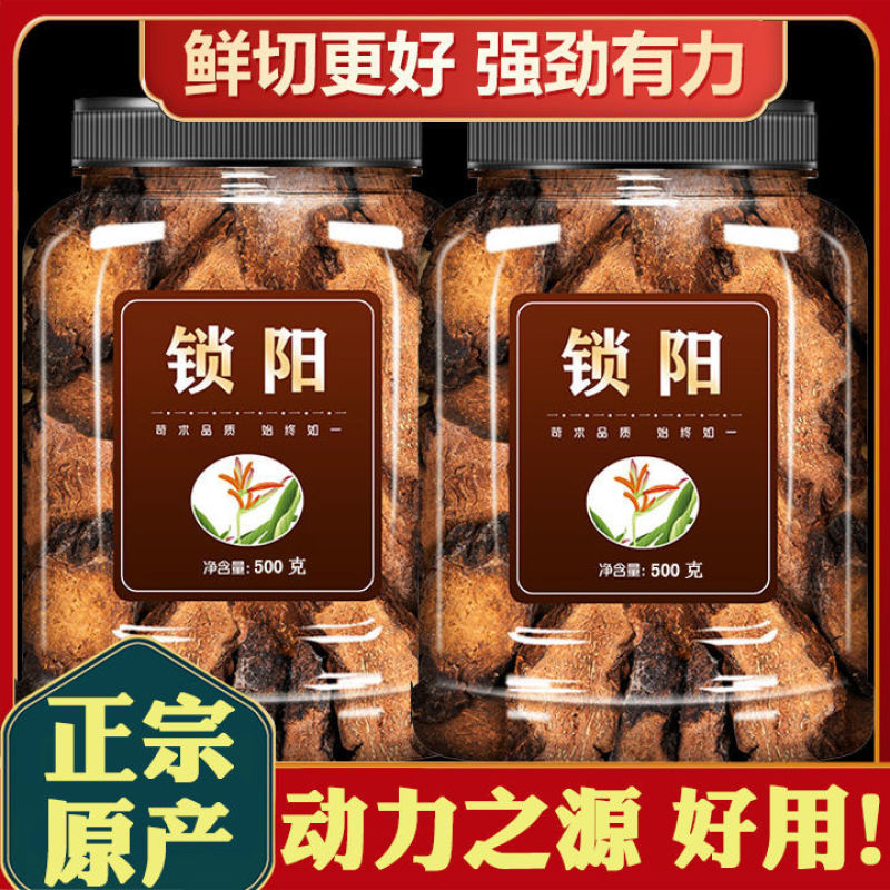金锁阳正宗内蒙古阿拉善整根锁阳片肉苁蓉淫羊藿中药材泡茶肉