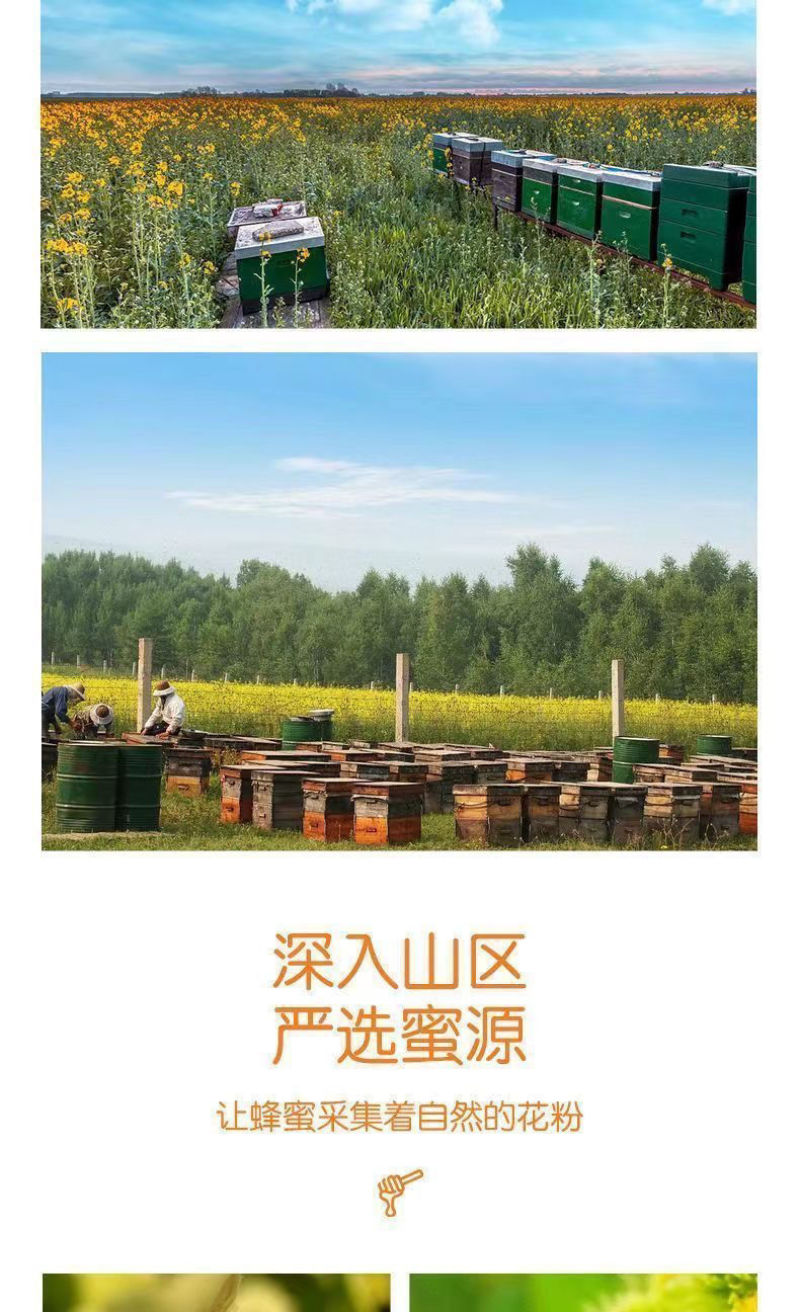 【木桶原装】正宗野生蜂蜜农家土蜂蜜天然100***百花蜜