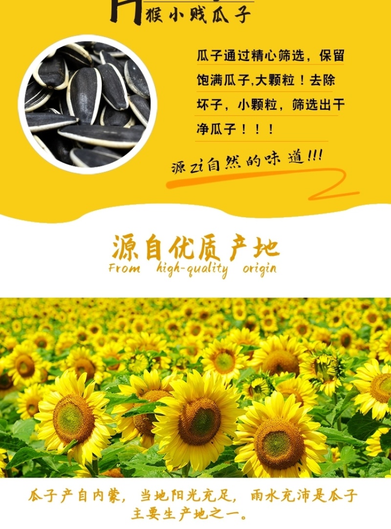 【包邮】2024新货葵花籽大颗粒原味五香炒熟生葵瓜子