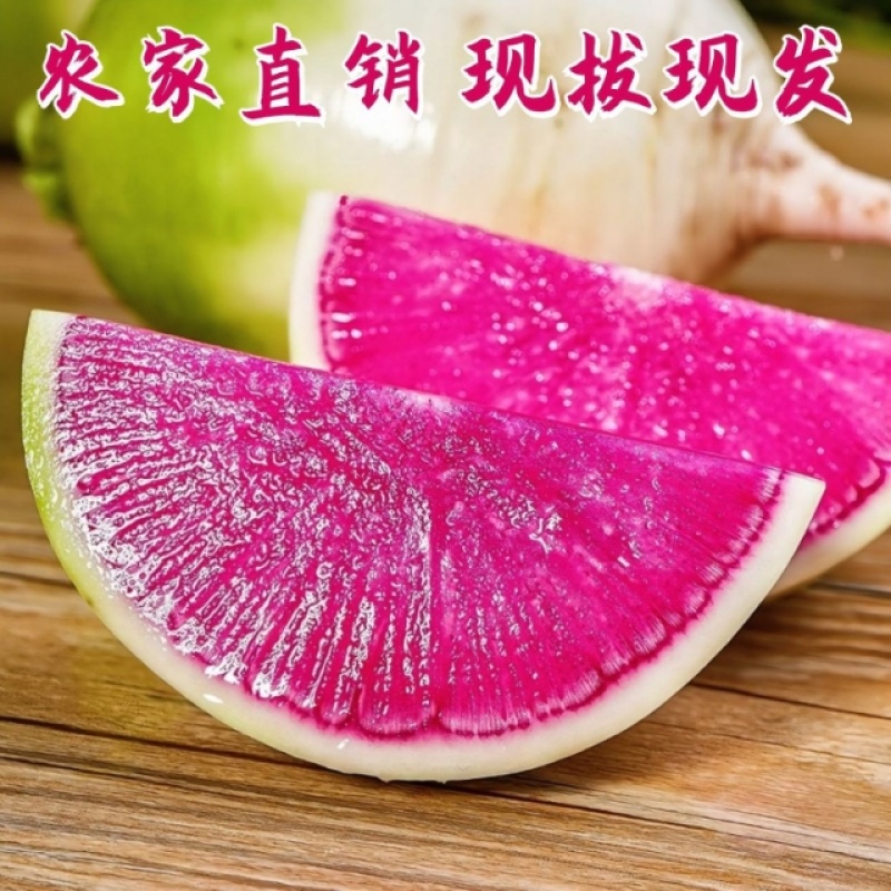 《畅销》满堂红心里美萝卜陕西基地直发对接全国保质保量