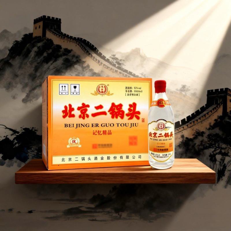 永丰北京二锅头，国标优级白酒，纯粮固态，42度52度