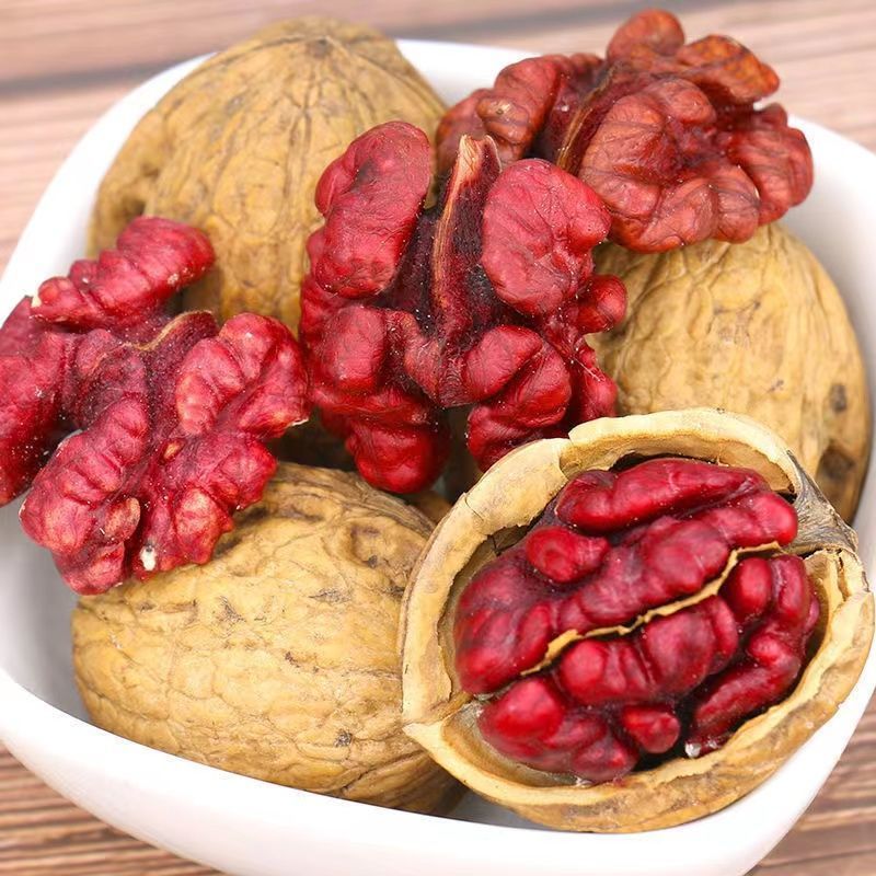 云南红衣核桃薄壳纸皮红皮核桃稀有核桃新鲜坚果零食批发原味