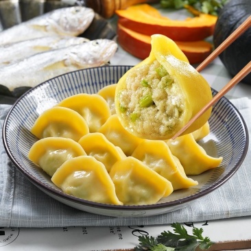 海鲜水饺黄花鱼水饺饺子蒸饺半成品早餐半成品海鲜饺子