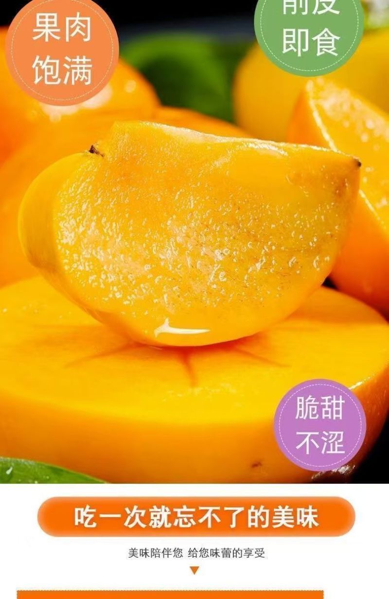 包邮【无核脆甜柿子】冰糖心巧克力柿子无核柿子新鲜水果柿子