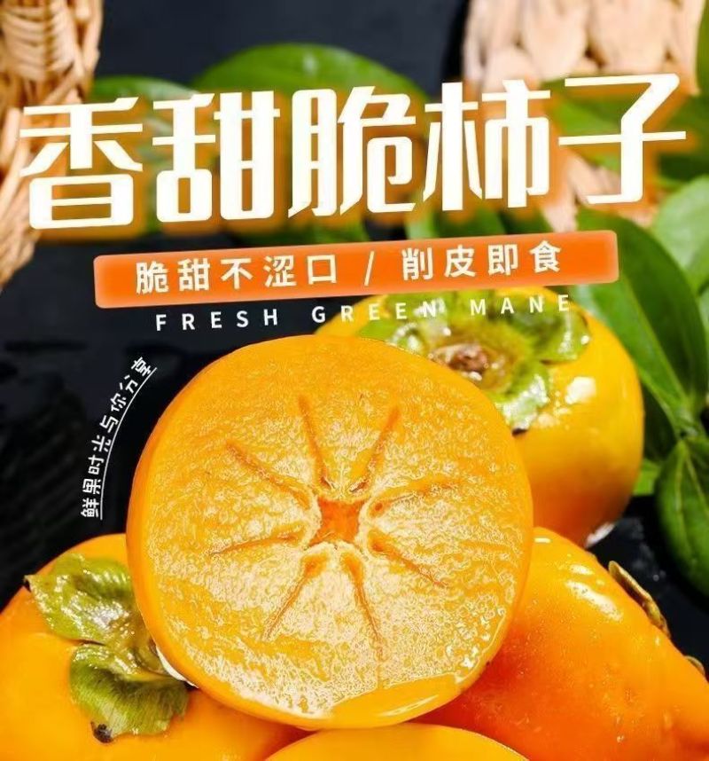 包邮【无核脆甜柿子】冰糖心巧克力柿子无核柿子新鲜水果柿子
