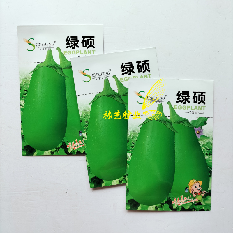 绿硕一代杂交中早熟绿茄种子颜色嫩绿果实籽少果肉口感绵软耐
