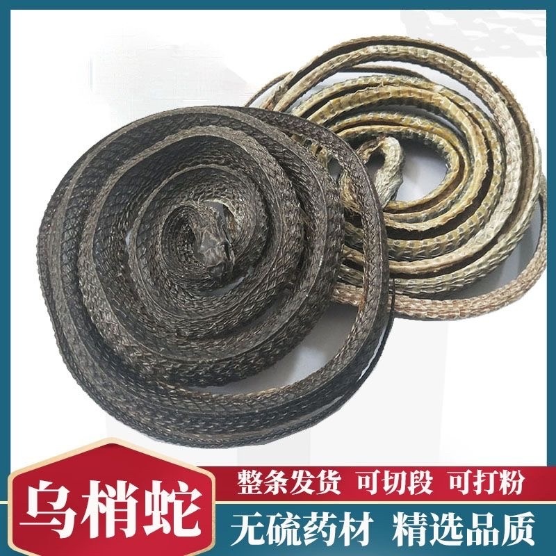 乌梢蛇乌蛇中药材乌蛇乌蛇干蛇段纯正品