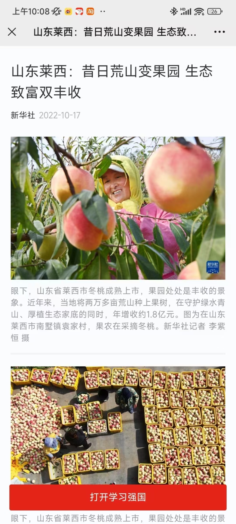 金秋红蜜，地址位于山东青岛莱西南墅袁家村
