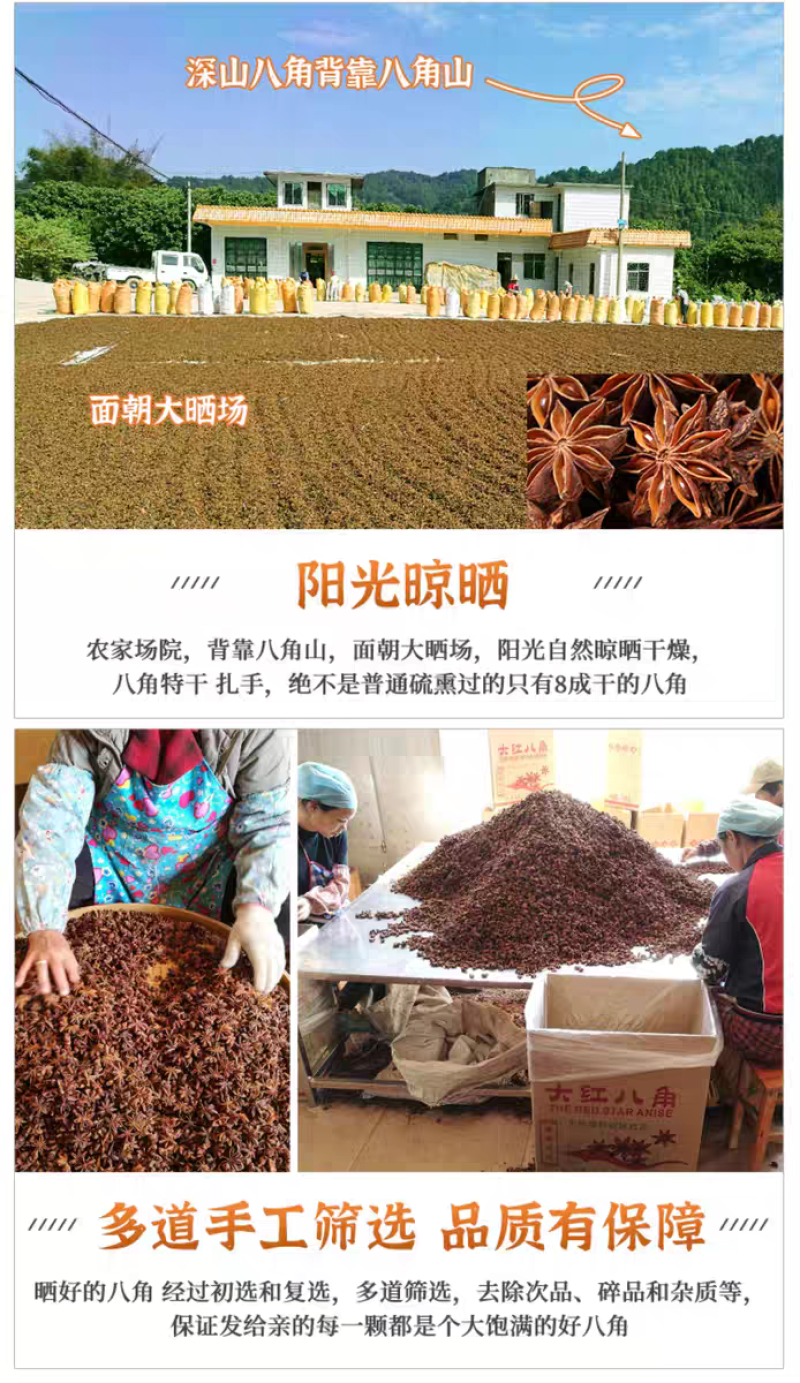 包邮）八角大料250克香料调料另售小茴香桂皮