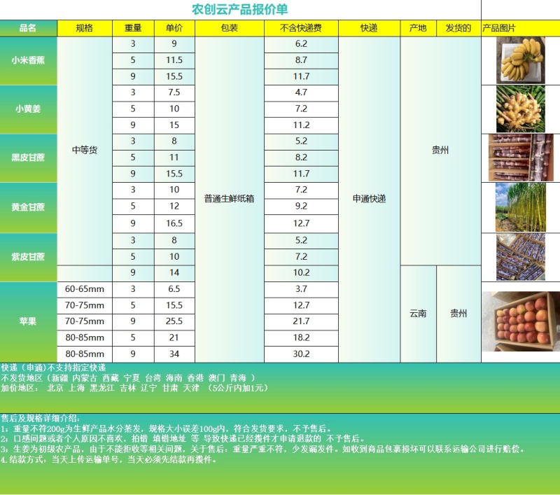 生姜，土豆，甘蔗，承接各大平台代发！代收！农创云欢迎您