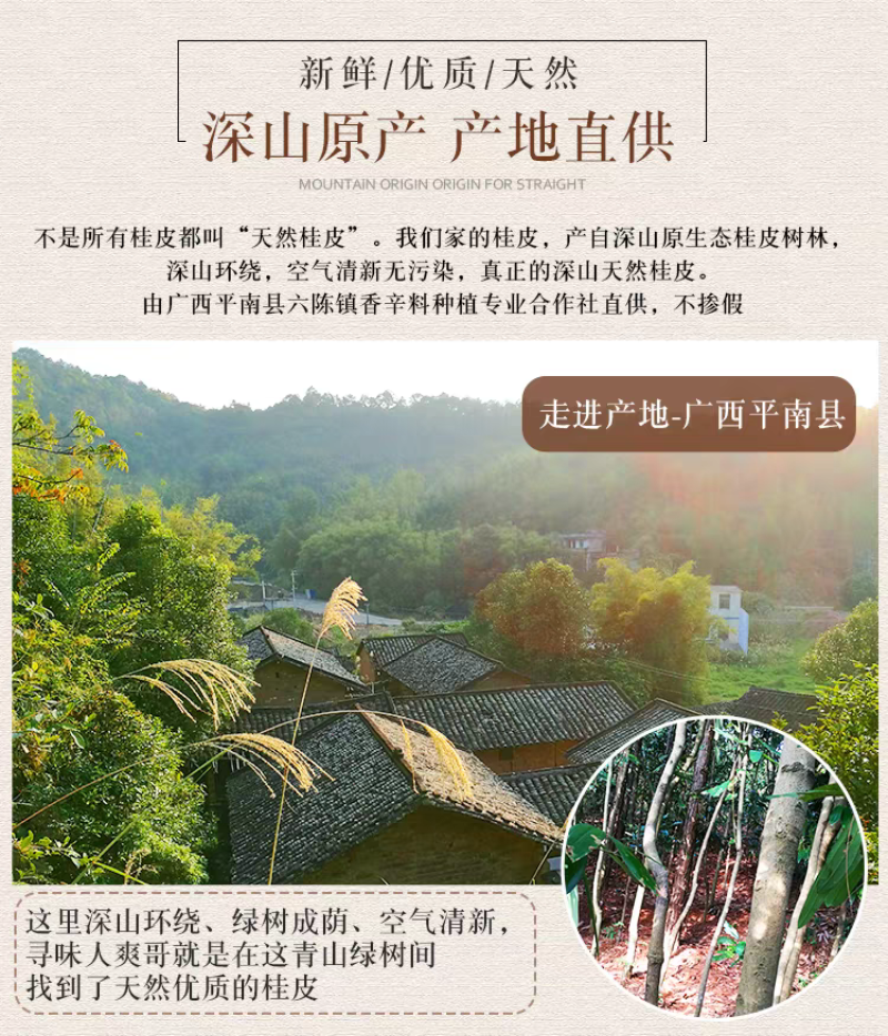 包邮）肉桂皮香料干货调料卤肉料烟桂大料桂皮500g打粉