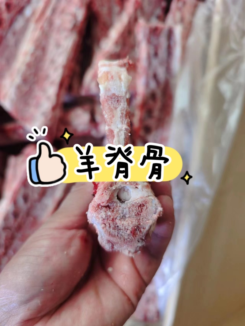 特价羊脊骨也叫羊刀片骨，超低福利价带板筋，带骨髓，带肉。