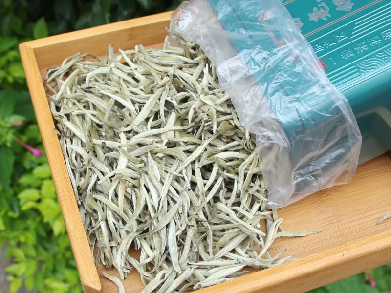 白毫银针白茶中的**，芽头特别饱满肥硕、匀整。口感清鲜