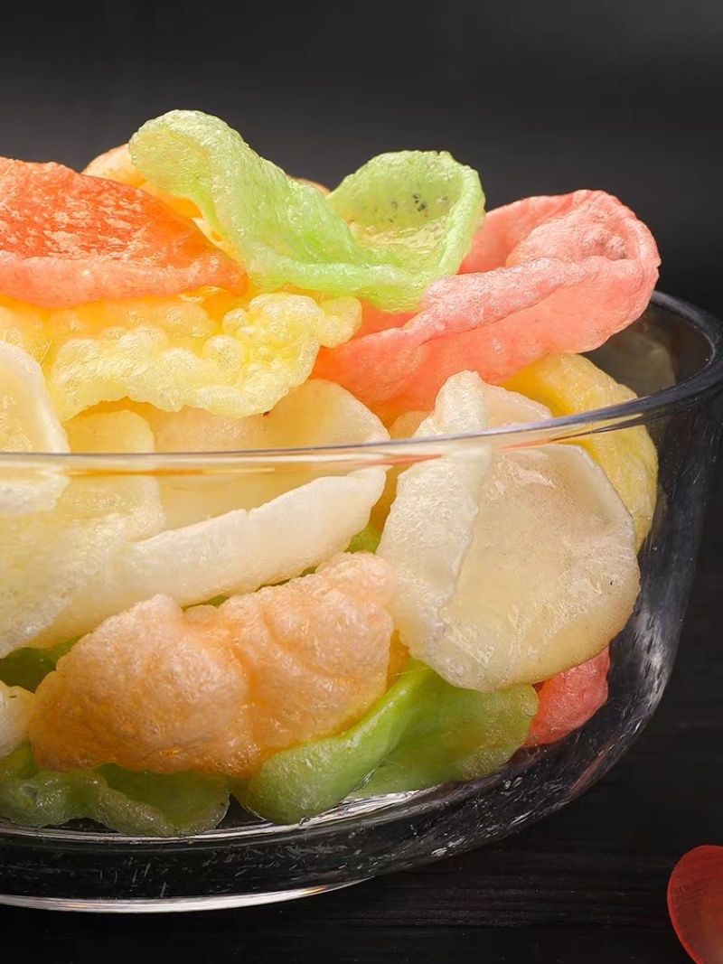 虾片五彩虾片网红虾片油炸彩色龙虾片儿童小零食年货商用怀旧