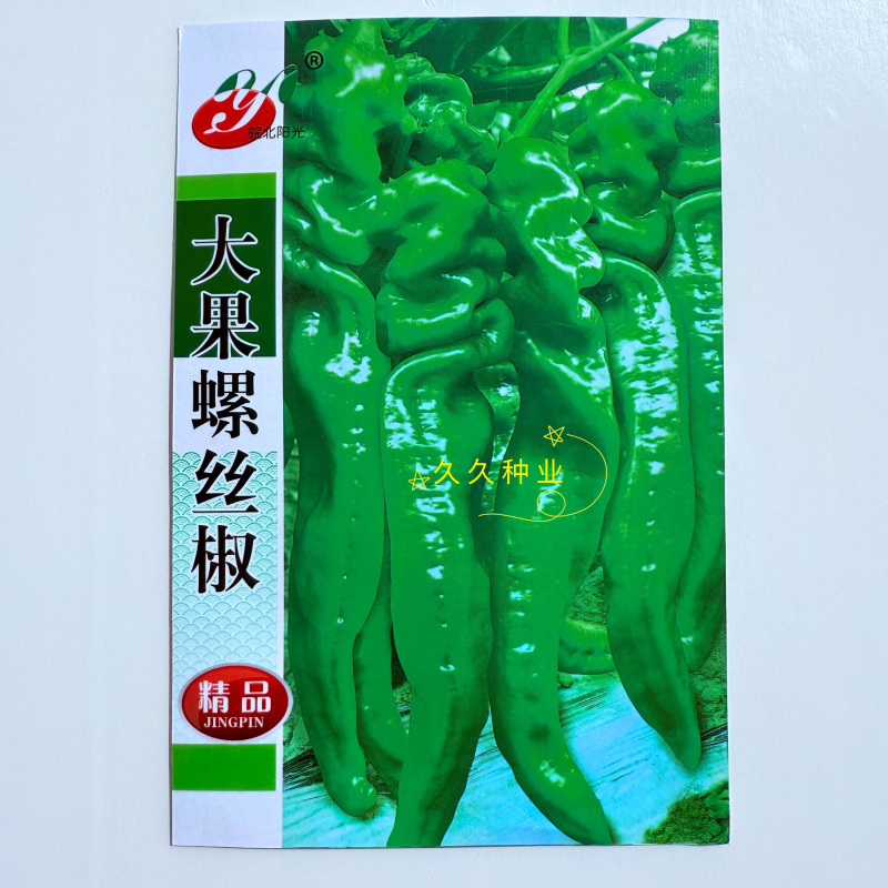 大果螺丝椒早熟长牛角形辣椒种子皮薄脆嫩品质佳辣味香浓