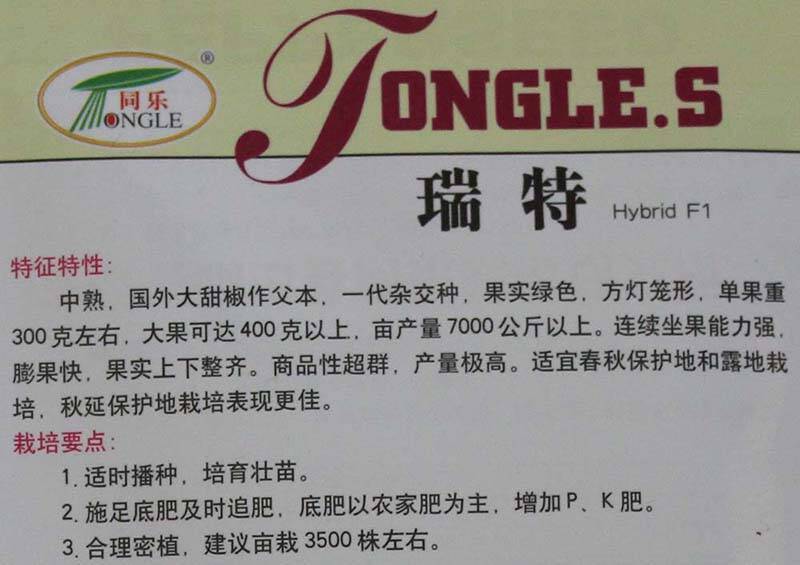 瑞特菜椒青椒柿子椒大果甜椒一包十克正品包邮