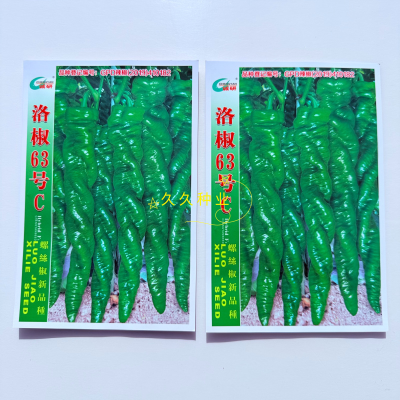 洛椒63号C大果螺丝椒种子抗寒抗病全螺皮薄味辣长果螺丝椒