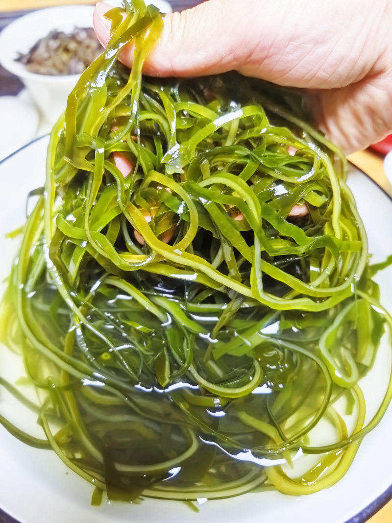 烘干海带丝泡发后翠绿色餐饮店专用海带片海带苗海带头海带丝