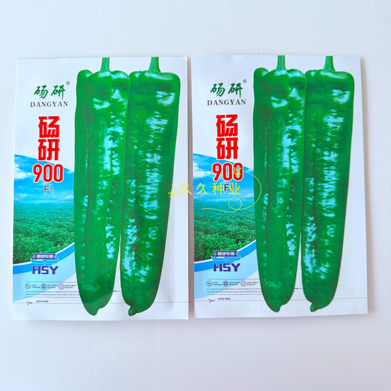 砀研900大果粗长牛角椒籽早熟高产抗病微辣口感好膨果快