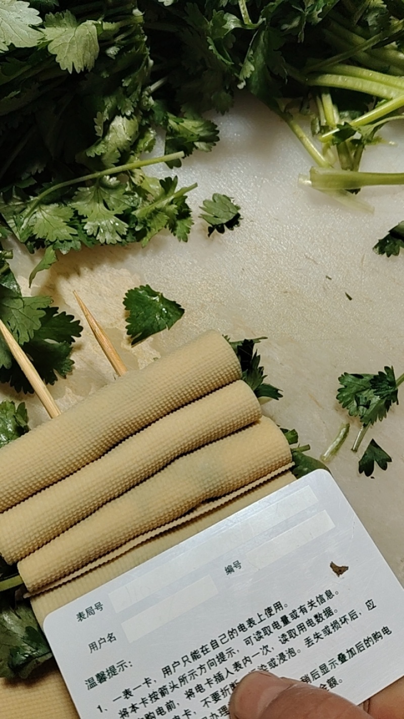 烧烤香菜卷