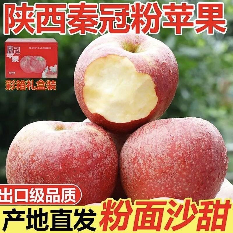 秦冠苹果全红，硬度好，甜度高，个头大，量大接受各大市场