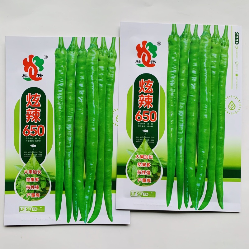 炫辣650线椒种子早熟粗长线椒种籽加粗长果型辣椒种子