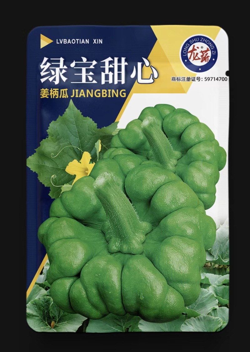 云南姜炳瓜种子中早熟品种瓜形扁圆老瓜香而甜味