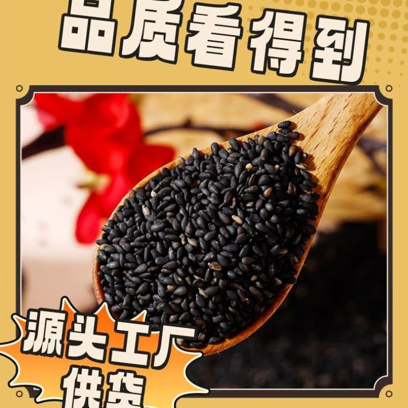 熟黑芝麻5斤无染色炒熟芝麻免洗家用商用新货批发